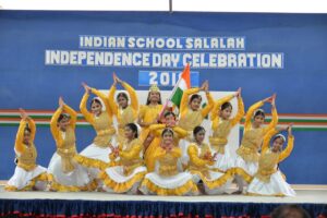Newly constructed Stage & Sunshade inaugurated on 73rd Independence Day celebration at IS Salalah
