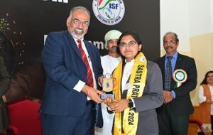 MISS. ZAINA FATHIMA RECEIVED ‘SASTRA PRATIBHA’ AWARD FROM INDIAN SCIENCE FORUM